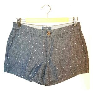 Chambray polka dotted shorts size2